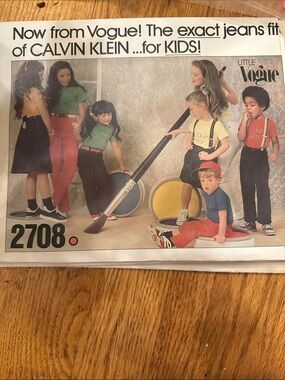 Calvin Klein Kids  little Vogue sewing pattern pants and skirt  Lot of 4